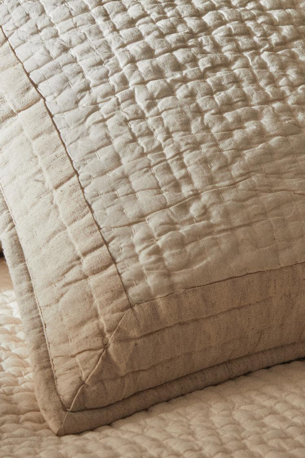 ZARA HOME ЛЬНЯНОЙ ЧЕХОЛ ДЛЯ ДЕКОРАТИВНОЙ ПОДУШКИ, СВЕТЛО-БЕЖЕВЫЙ