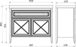 Тумба с раковиной ASB-Woodline Монте 100