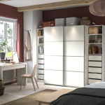 Шкаф-купе - IKEA PAX/MEHAMN/ПАКС/МЕХАМН ИКЕА, 250x66x201 см, белый
