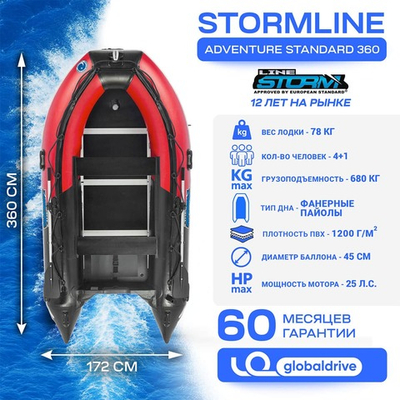 Лодка ПВХ STORMLINE Adventure Standard 360