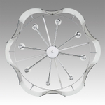 6594/8 MODERNI LN26 204 хром/тонированное стекло, металл/стекло Люстра подвесная E14 8*40W 220V DANDY