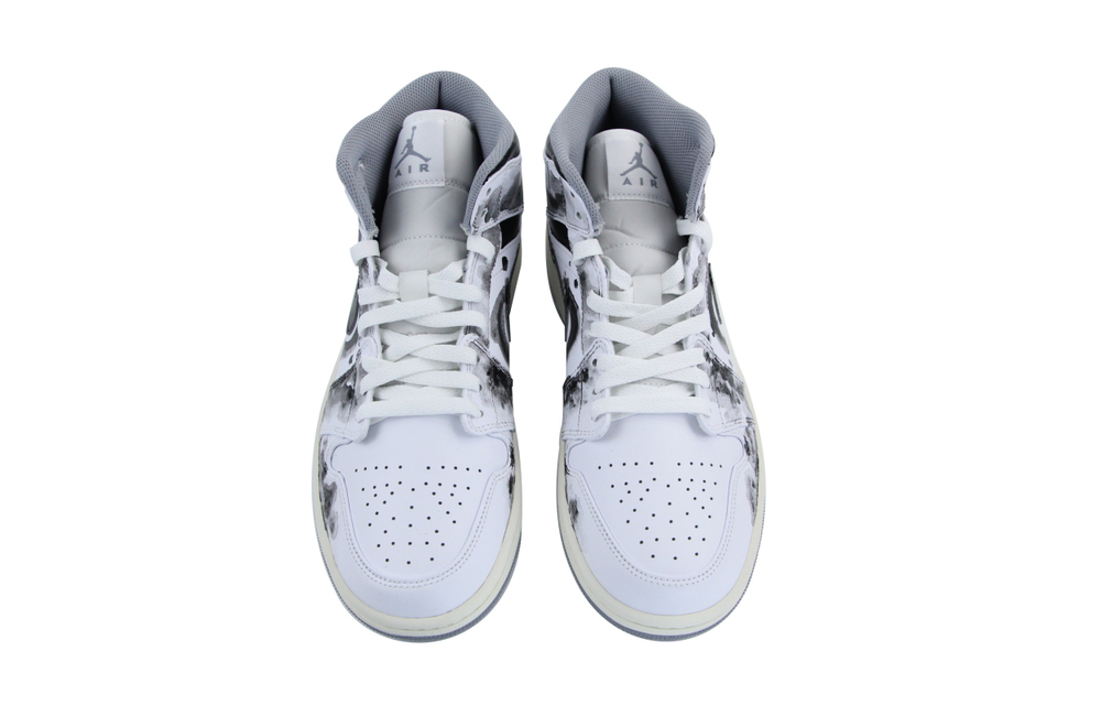 Jordan Air Jordan 1 CNY Panda Mid top Vintage Basketball Shoes Men"s Black White