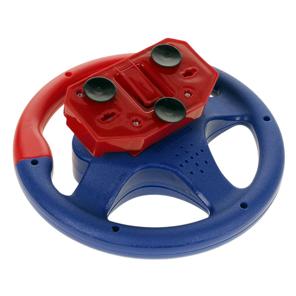 Руль музыкальный 16см, синий, коробка 1026-19