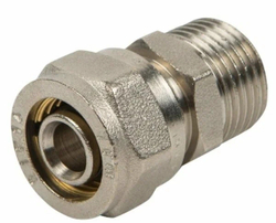 Муфта 20А*3/4" нар. Никель