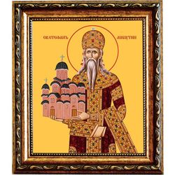 Стефан Милютин Святой Сербский король Икона на холсте.