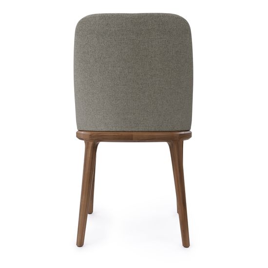 Стул Bruno массив ореха и серая ткань