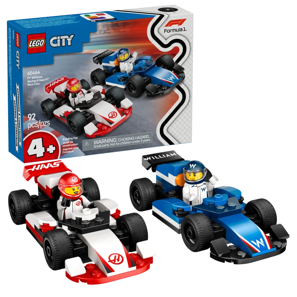 Конструктор LEGO City 60464 Болиды F1 Williams Racing и Haas F1