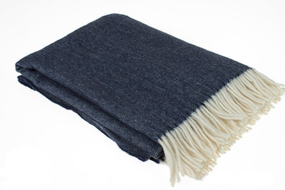 Элитный плед -покрывало Tweed синий от Luxberry