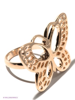 "Рема" кольцо  в золотом покрытии из коллекции "Парк бабочек" от Jenavi
