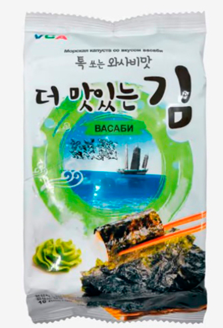 Морская капуста жареная КИМ со вкусом Васаби 5гр*72шт
