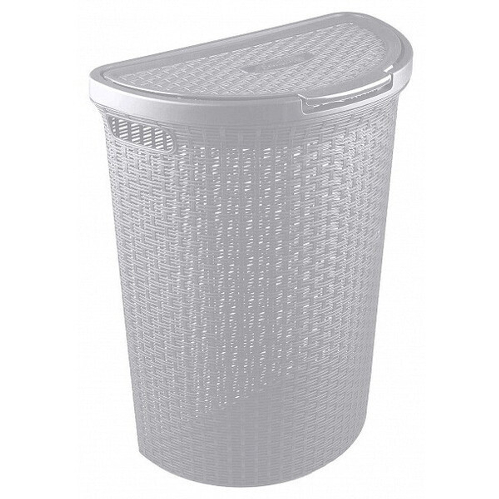 Корзина для белья 460*265*610мм «ECO STYLE» светло-серый