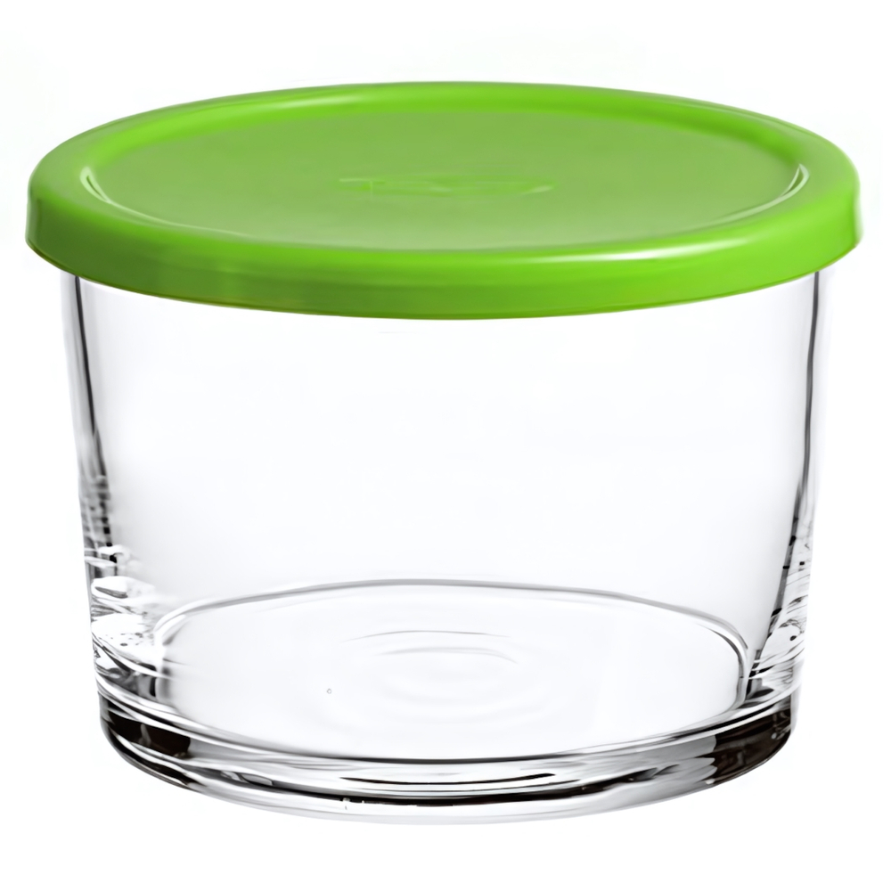 Банка малая 220 мл с крышкой, закаленное стекло BASIC