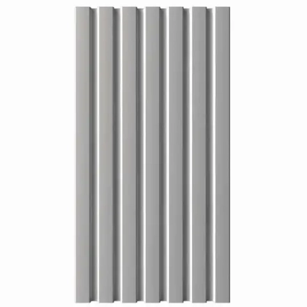 Стеновая реечная панель Альберо, Винил Платина, 120*16*2750 мм