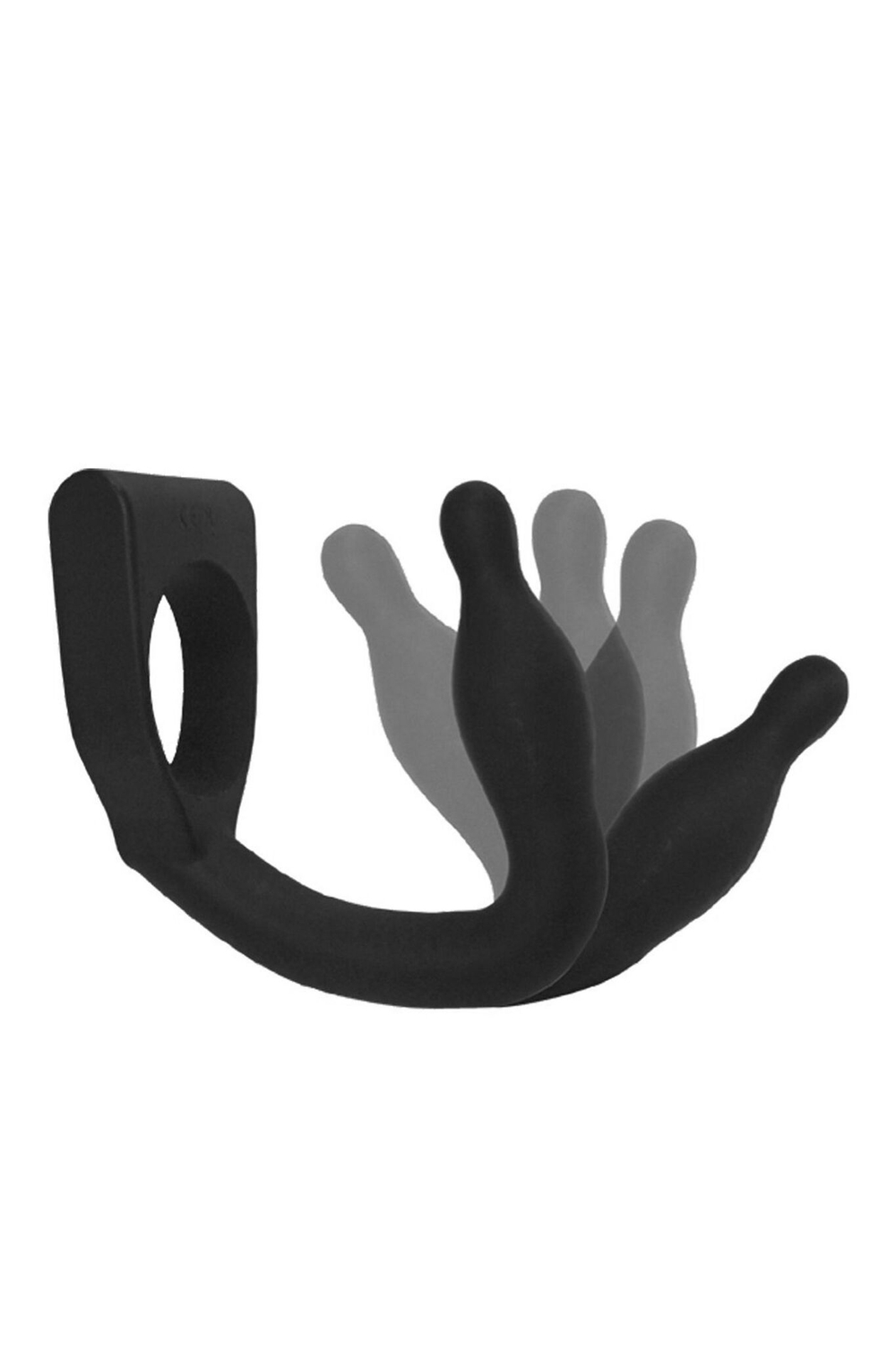 Эрекционное кольцо с вибровтулкой Discovery (Цвет: черный)