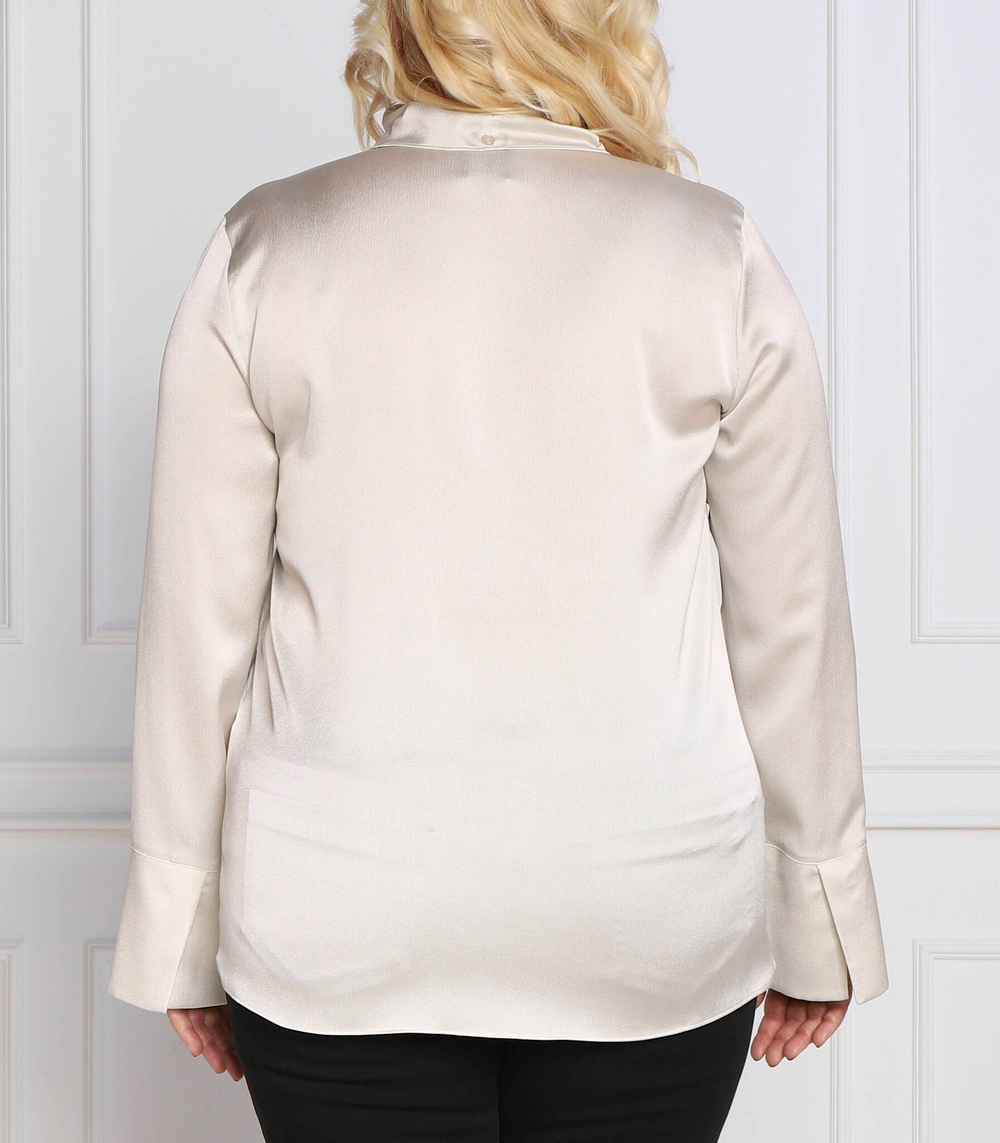 сатиновая блузка fascia plus size Persona by Marina Rinaldi - песочный(1193312)