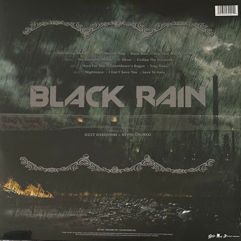 Ozzy Osbourne - Black Rain 2LP (Европа 2022г.)