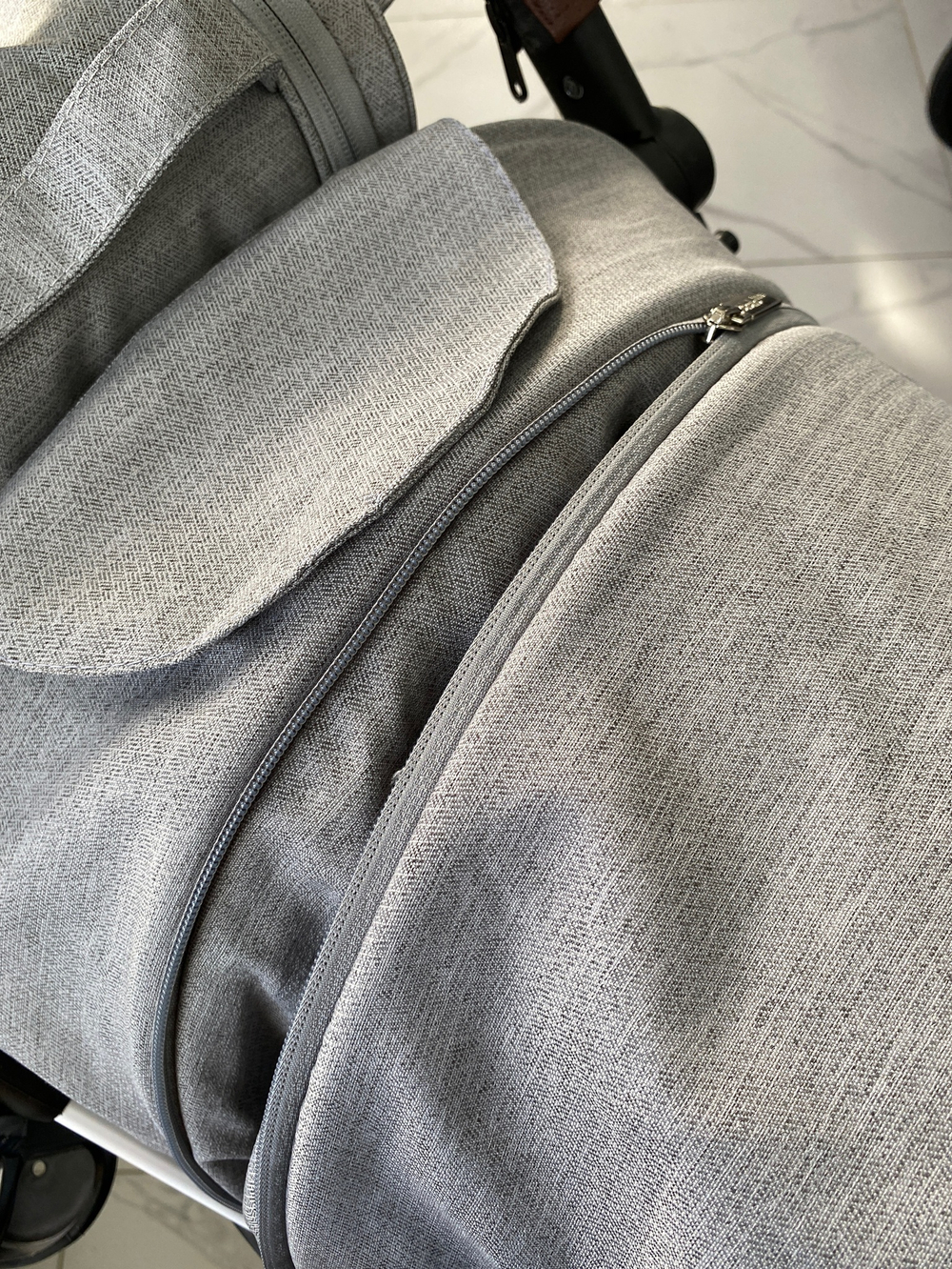 Коляска прогулочная Babalo 2023 Серый белая рама