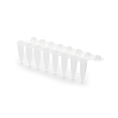 Микропробирка ПП 0,2 мл в стрипе по 12 шт плоская крышка, бесцветная