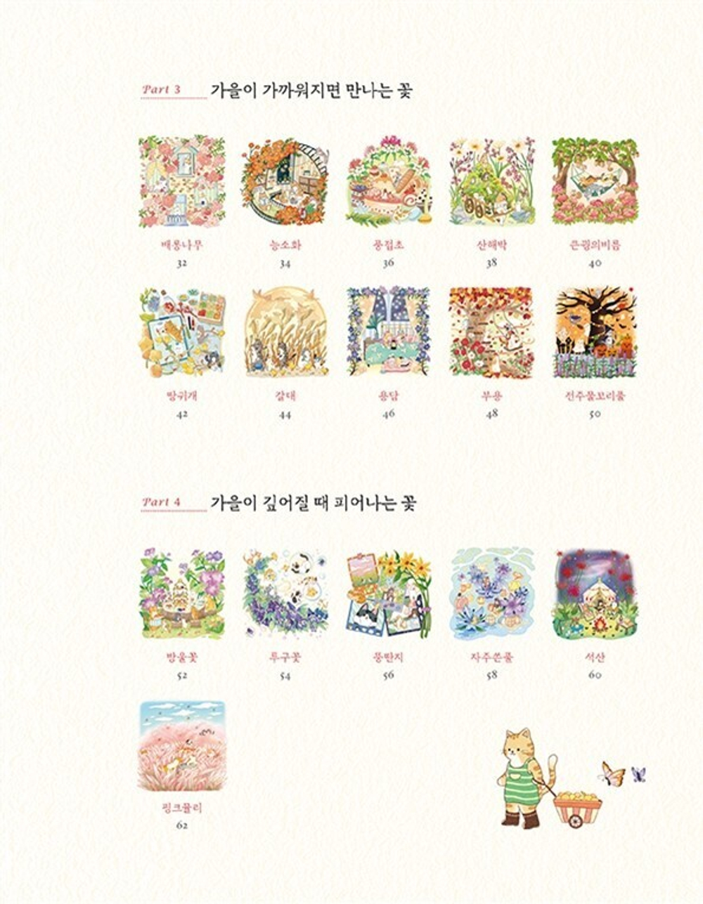 Cat's autumn picnic. Coloring Book