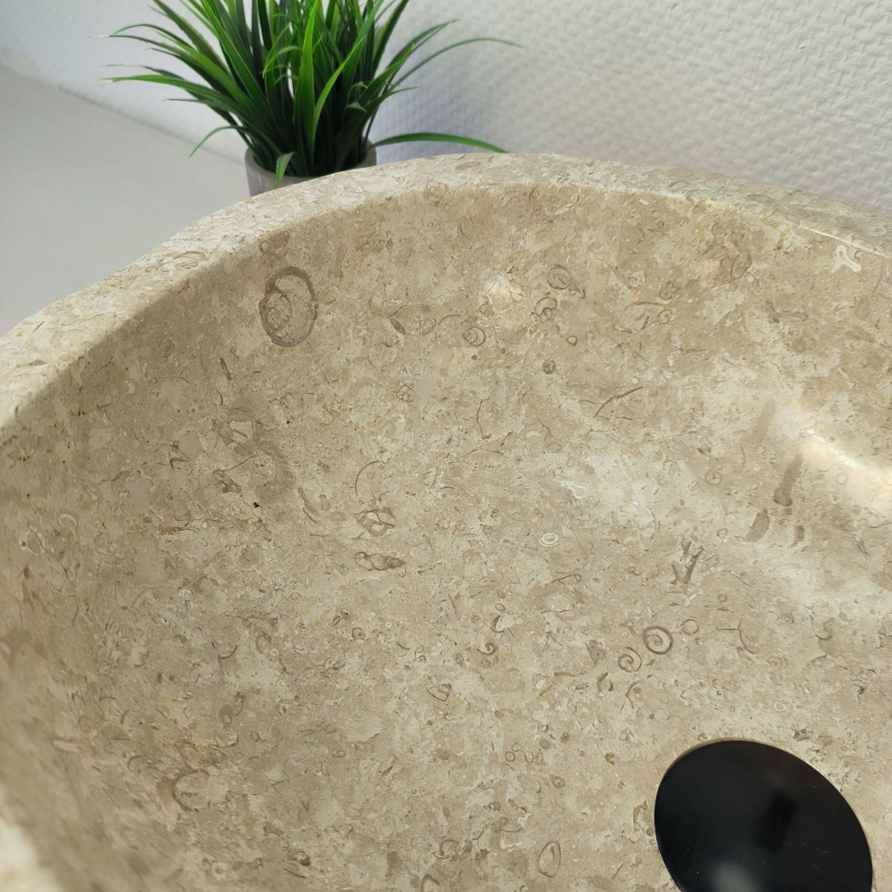 Раковина из мрамора Erozy Cream EM-66097 52х38х15 из натурального камня