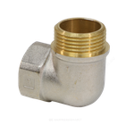 Угольник латунь никель Ду 15 (1/2") ВР/НР 9002 ГОСТ 32585-2013 Aquasfera 9002-01