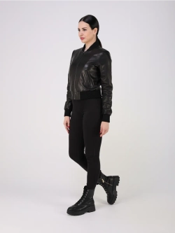Кожаная куртка демисезонная бомбер