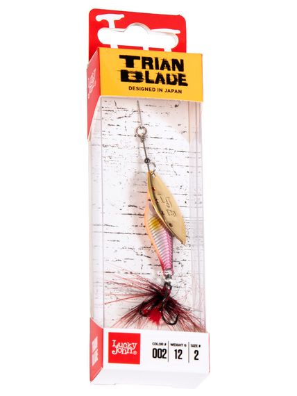 Блесна вращ. Lucky John TRIAN BLADE LONG 12.0г 002 в блистере