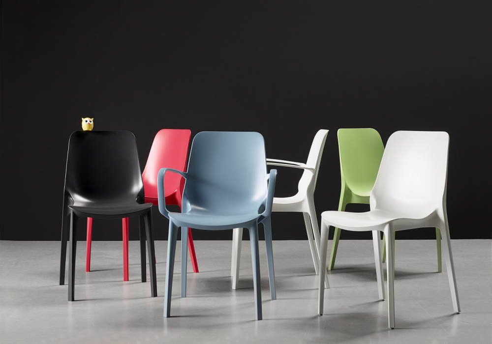 Стул пластиковый Scab Design Ginevra, зеленый шалфей