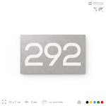 Номер на дверь 292, табличка на дверь для офиса, квартиры, кабинета, аудитории, склада, серая 120х70 мм, Айдентика Технолоджи