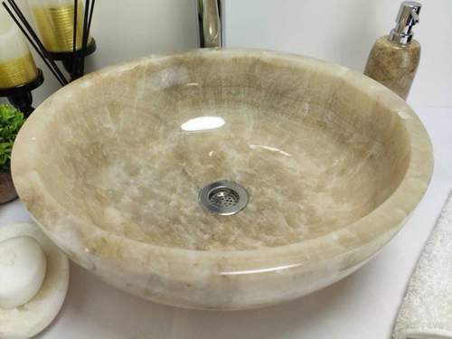 Раковина из оникса Bowl Grey Small TinLip BO-60329 40*40*15