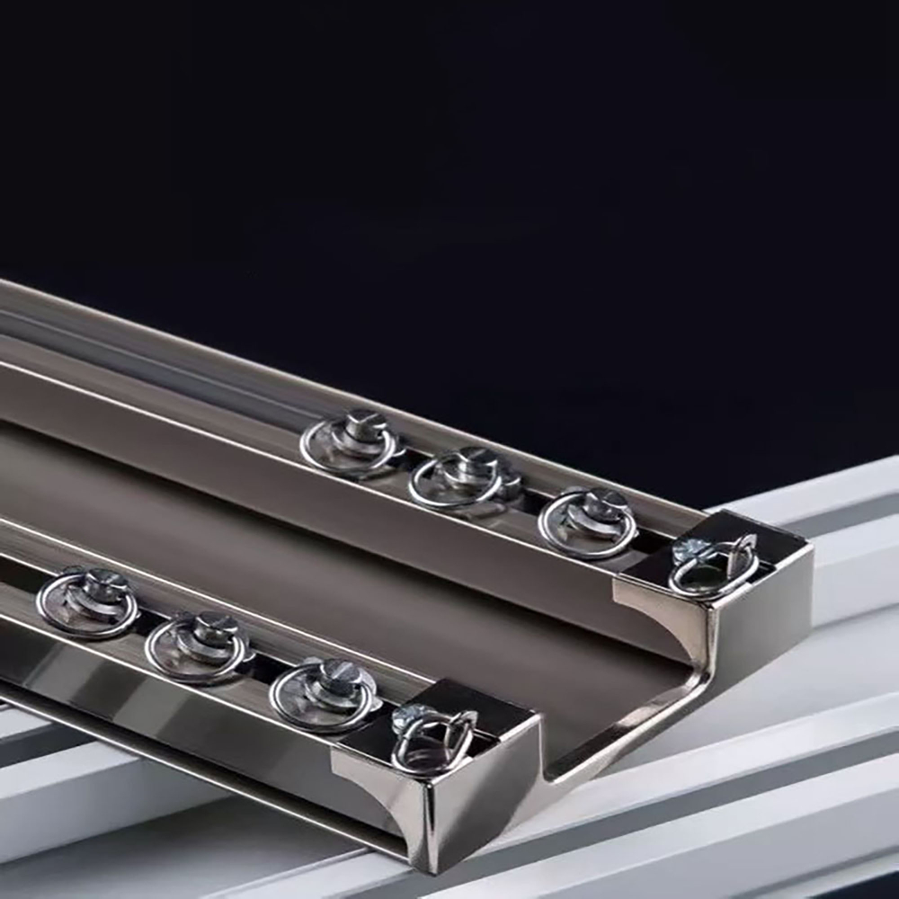 Алюминиевый карниз для штор, потолочный, двухрядный