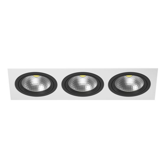 Комплект из светильника и рамки Lightstar Intero 111 (217836+217907+217907+217907) i836070707