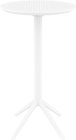 Стол пластиковый барный складной Siesta Contract Sky Folding Bar Table 60, белый