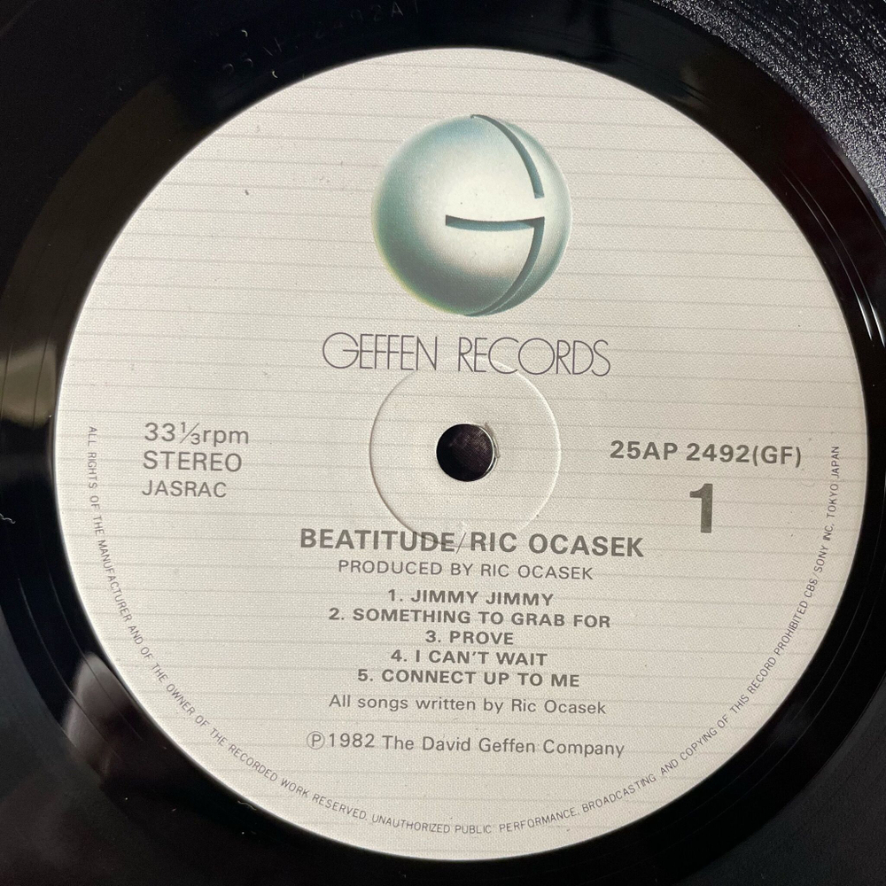 Винтажная виниловая пластинка LP Ric Ocasek Beatitude (Japan 1983) (Obi) A Quick One