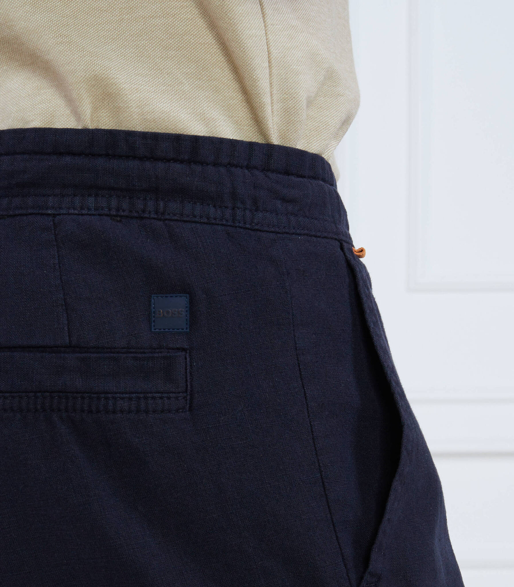 Льняное штаны Sisla-PP BOSS ORANGE - темно-синий(50488632)