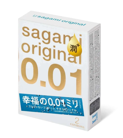 Презервативы Sagami Original 002 Extra Lub полиуретановые, с увеличенным количеством смазки 2 шт.