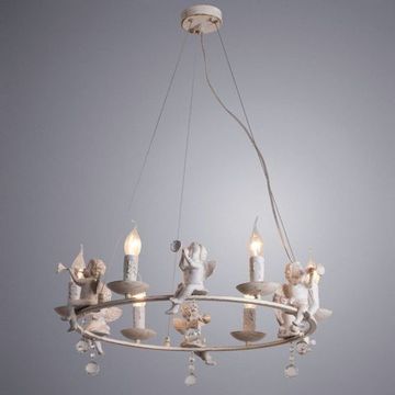 Люстра подвесная A1133SP-6WG бело-золотой Amur Arte Lamp