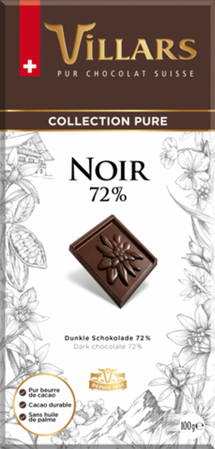 Горький шоколад 72%