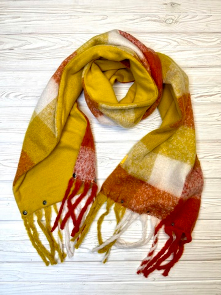 Шарф двухсторонний на кнопке 1 (кашемир+мохер)