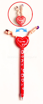 Авторучка "Любовники" (Цвет: розовый, красный)