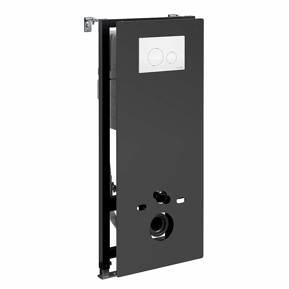 Инсталляция для унитаза WasserKraft Abens 20TLT.010.ME.BL.WM02 черная панель/кнопка белая матовая