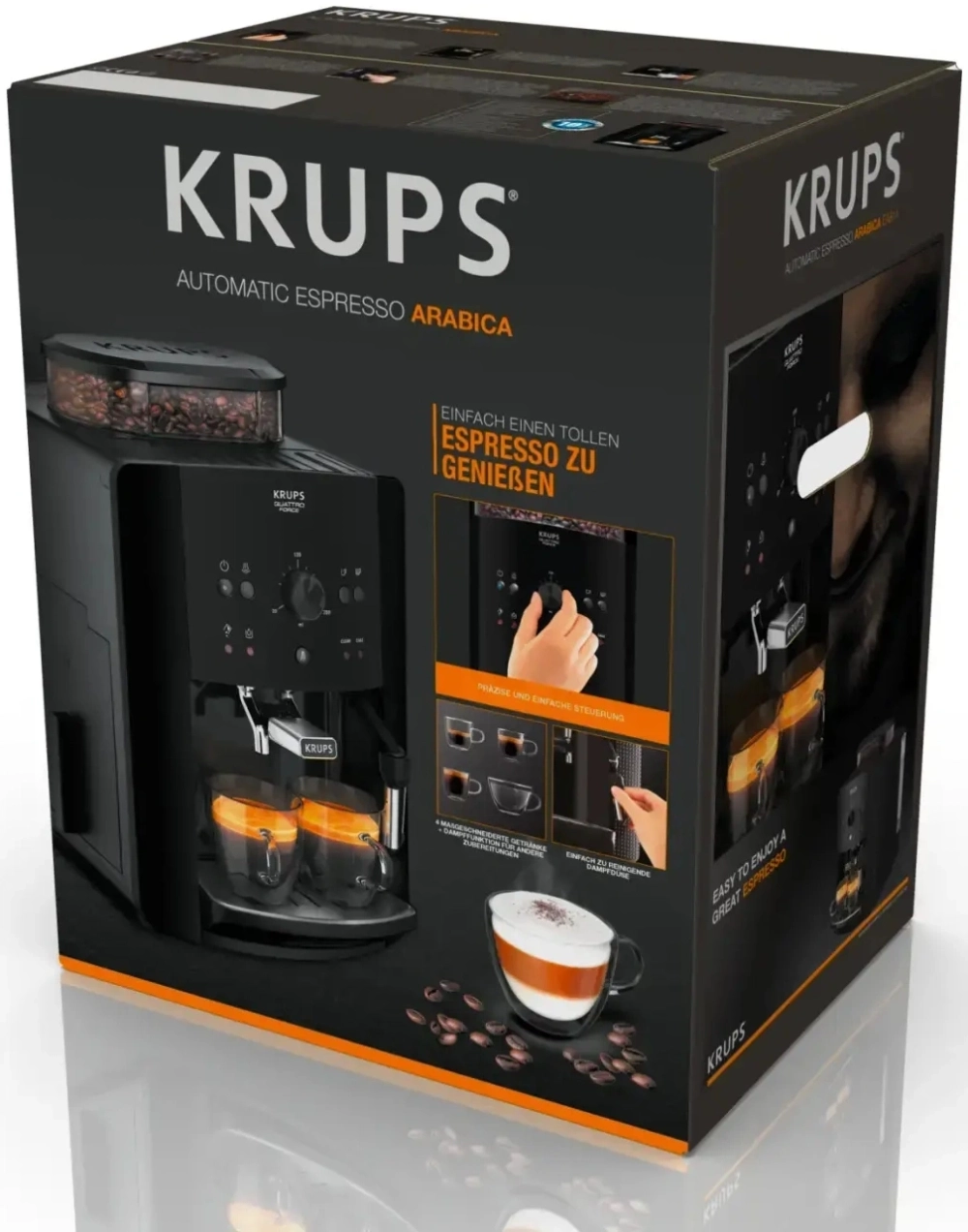 Кофемашина Krups Arabica EA811810 1450Вт черный