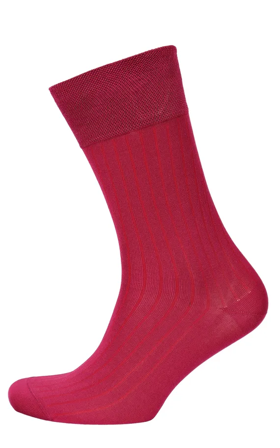 Мужские носки Premium &quot;в рубчик&quot; Бордовый