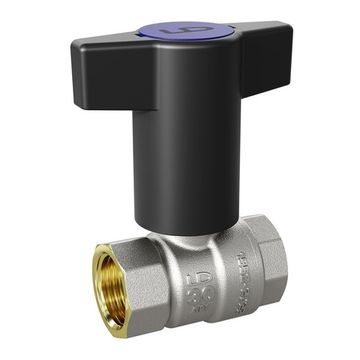 Кран шаровой LD Pride 1/2" ВР/ВР с пластиковой T-ручкой (синяя вставка) (LD 47.340.15 B)