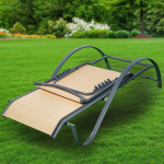 Шезлонг пляжный лежак 195х65.5х98 см, 100 кг, 5 положений спинки, Green Days, YTCT065-17