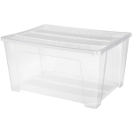 Контейнер универсальный с крышкой для хранения «TEX-BOX», бесцветный, 78,5*58,8*40,5см, 150л