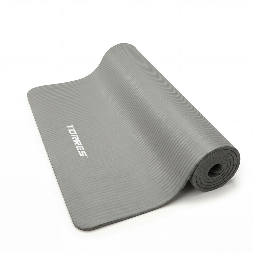 Коврик для йоги TORRES SOFT, YL10112, NBR(синт.каучук), толщина 1,2 см, серый