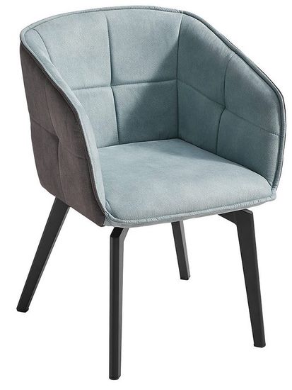 Стул Herta цвет голубой/коричневый