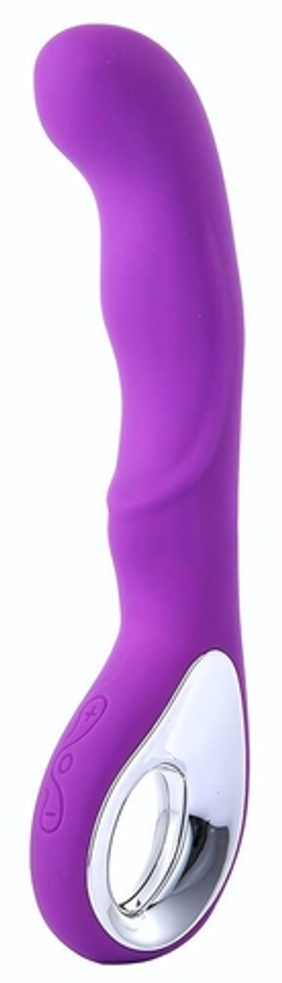 Фиолетовый вибратор для массажа точки G - 20 см. (Цвет: фиолетовый)