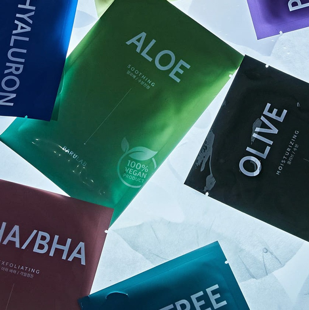 BARULAB Набор веганских тканевых масок Vegan Mask (6 шт. по 23 г)